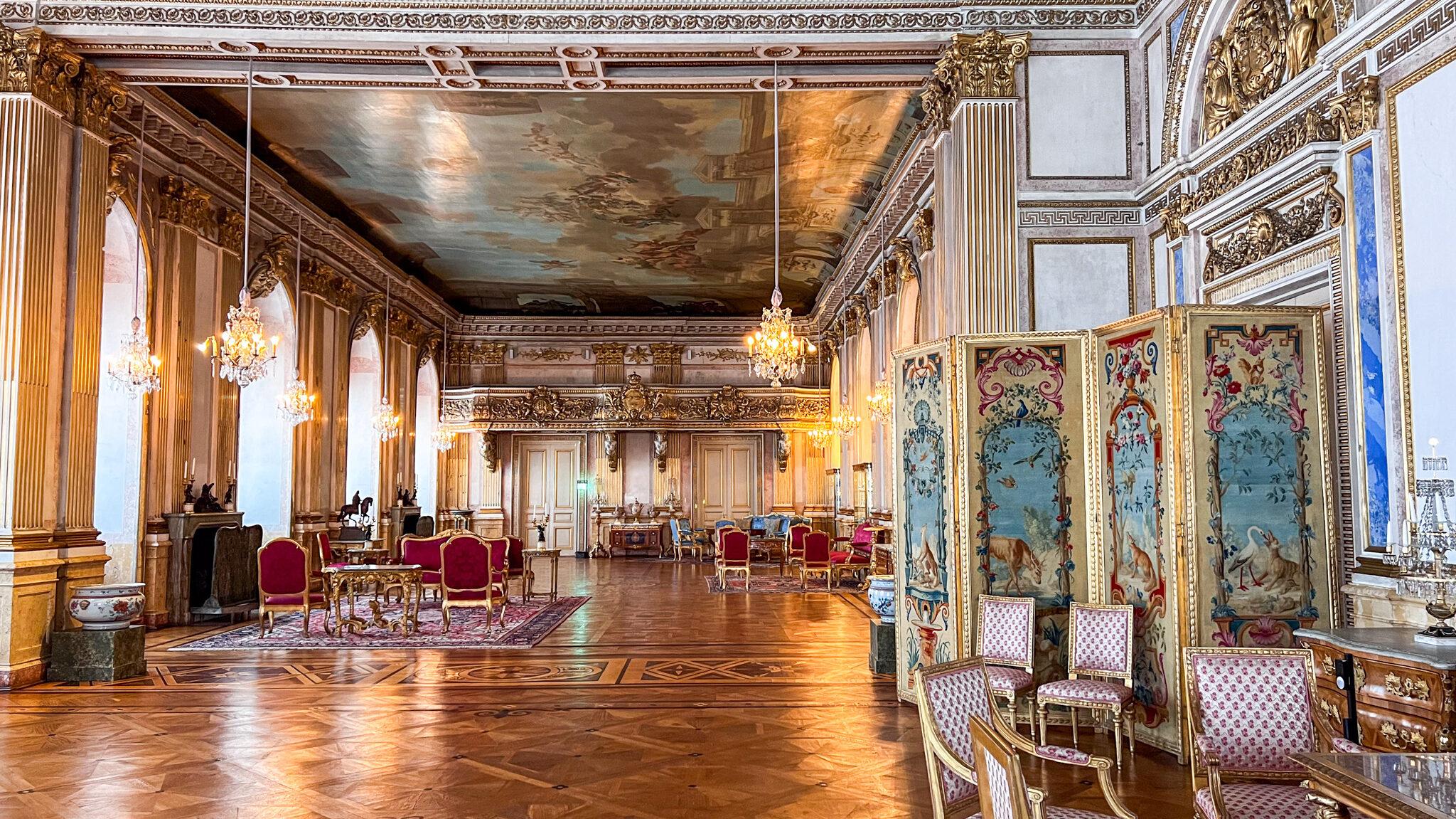 Interior of Royal Palace in Gamla Stan, Stockholm.