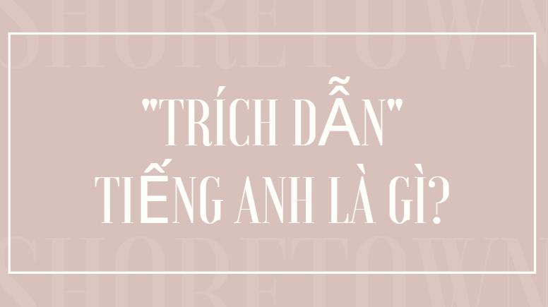 trích dẫn tiếng anh là gì